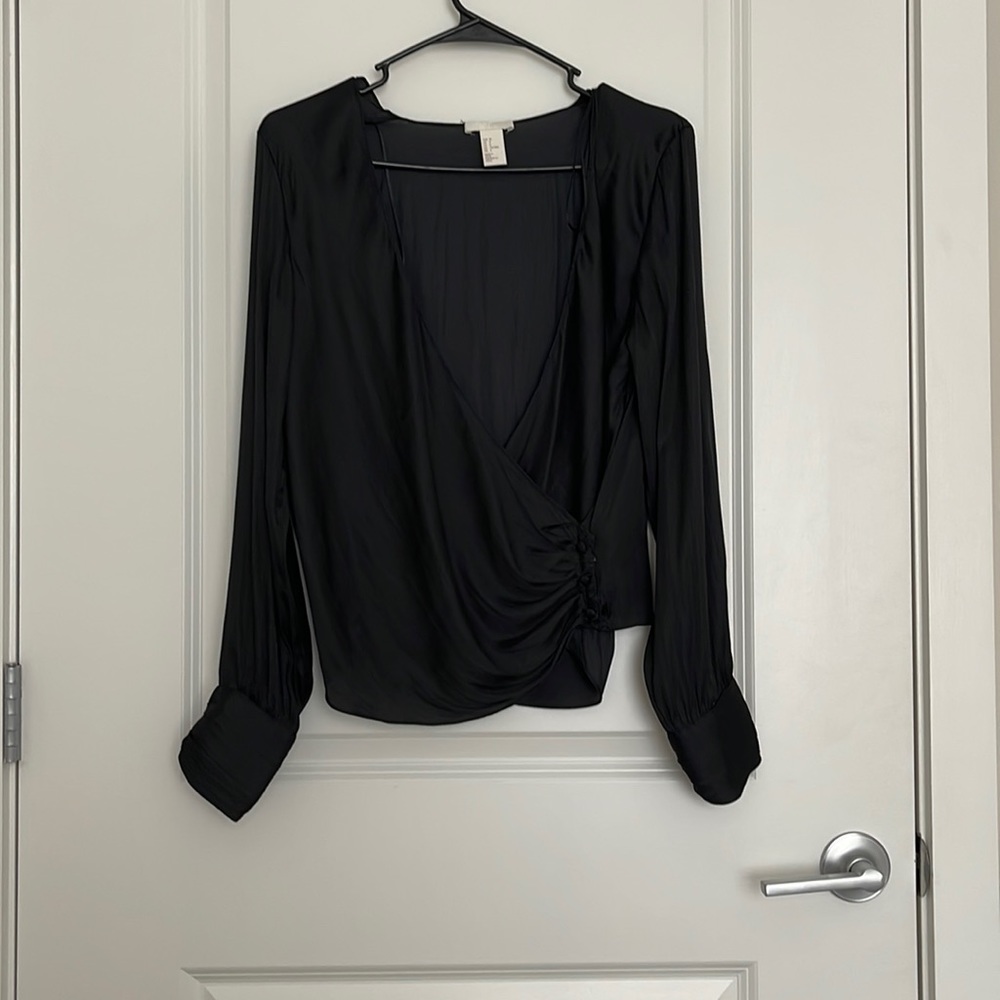 Silk blouse with button details
